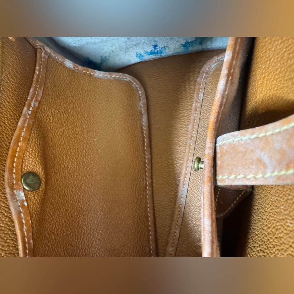 Dooney & Bourke RARE 1990's Vintage Doctor Bag Taupe/Brown Pebbled Leather - Picture 10 of 11